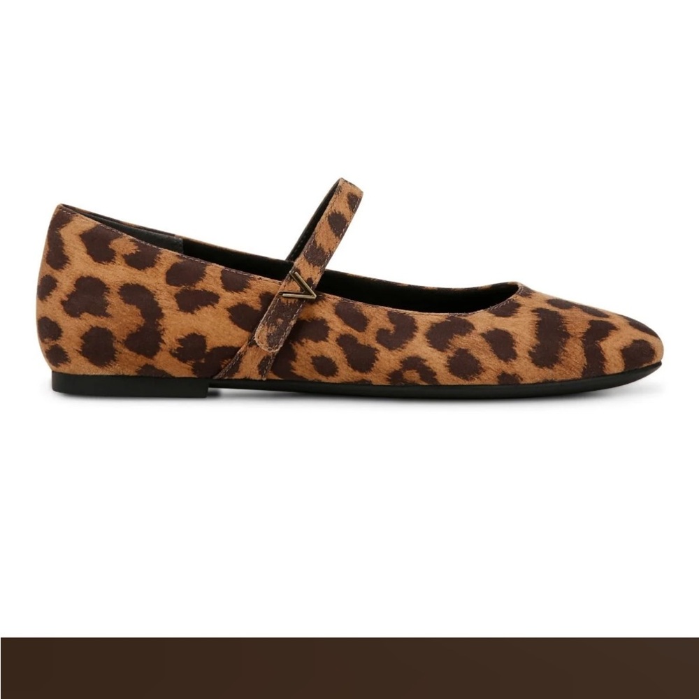 VIONIC Leather Leopard Print Square Toe Mary Jane… - image 2